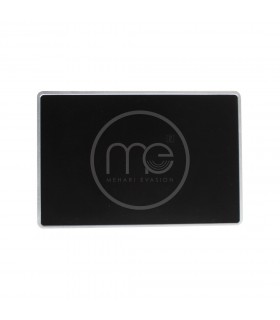 PLAQUE IMMATRICULATION ALU NOIRE CARREE POUR ARRIERE 300 X 200 MM