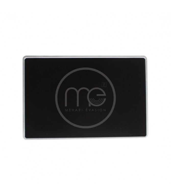 PLAQUE IMMATRICULATION ALU NOIRE CARREE POUR ARRIERE 300 X 200 MM