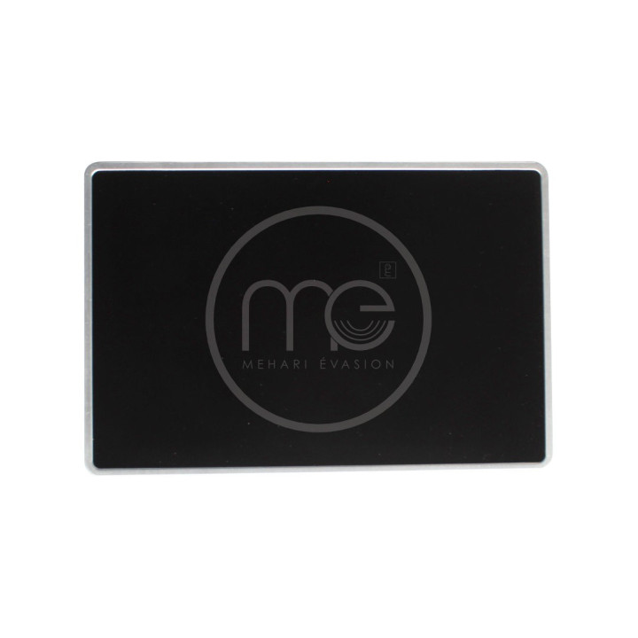 Plaque d'immatriculation noire carrée arrière - aluminium - 300 x 200 mm - ancien format
