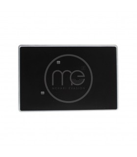 PLAQUE IMMATRICULATION ALU NOIRE CARREE POUR ARRIERE 300 X 200 MM FORMAT SIV