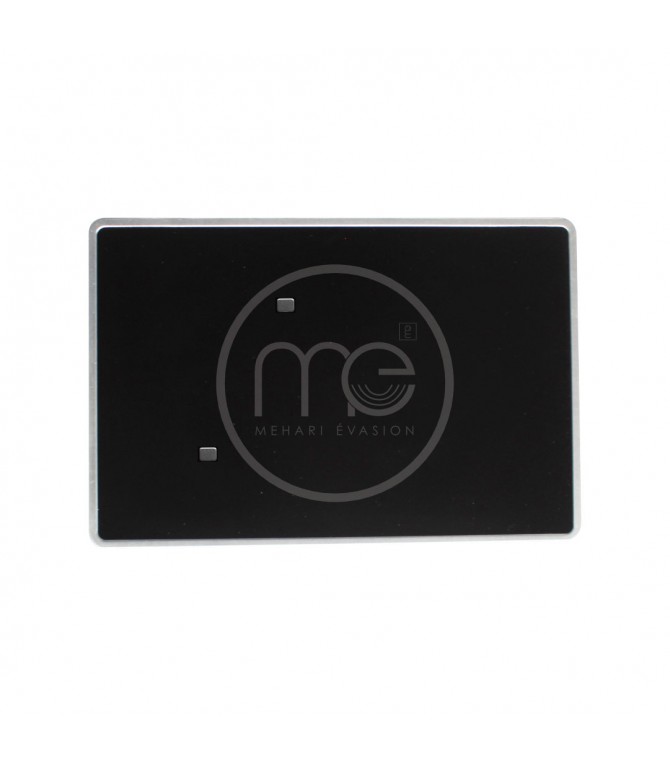 PLAQUE IMMATRICULATION ALU NOIRE CARREE POUR ARRIERE 300 X 200 MM FORMAT SIV