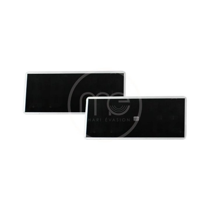 Plaque arrière 2cv camionnette en 2 parties - aluminium 275 x 110 mm - siv ou fni