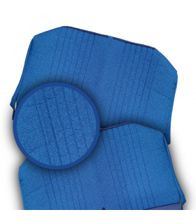 GARNITURES DE BANQUETTES AVANT ET ARRIERE BLEU DIAMANTE POUR 2CV6