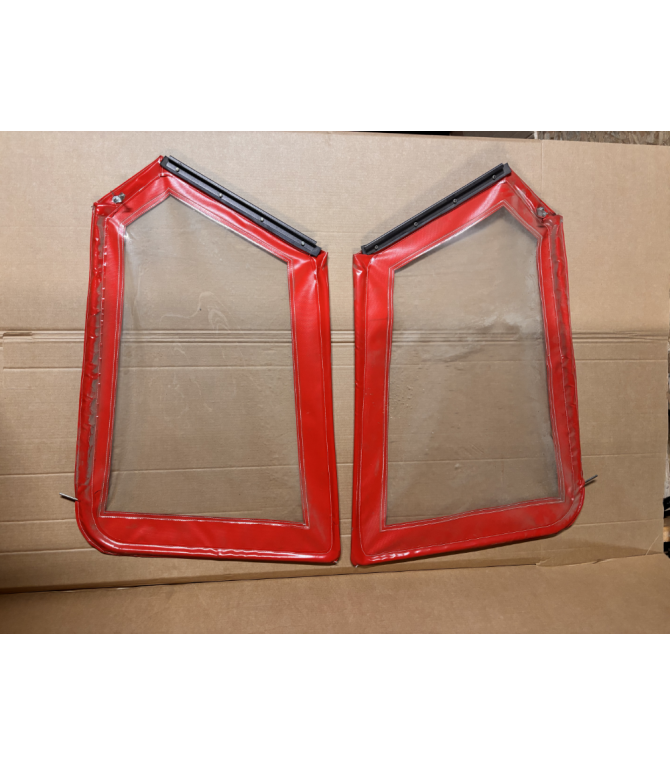 2X HAUT DE PORTE ROUGE OCCASION