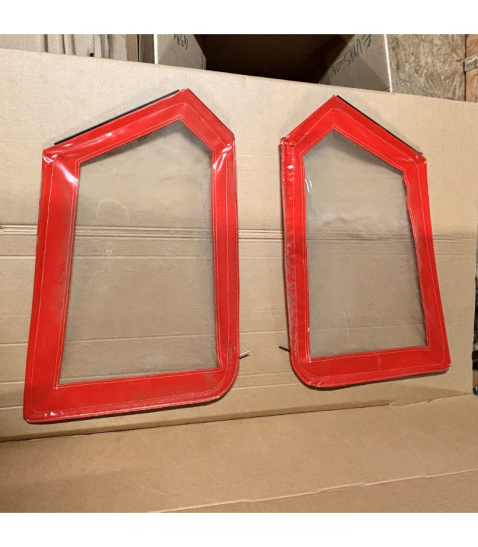 2X HAUT DE PORTE ROUGE OCCASION