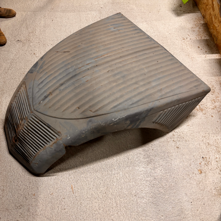 Capot 2cv nervuré ancien modele