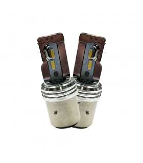 AMPOULES LED BA21D A BAIONNETTE 6V CODE/PHARE BLANC LA PAIRE
