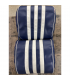OCCASION GARNITURE SIEGE AV MEHARI BLEU RAYÉ BLANC