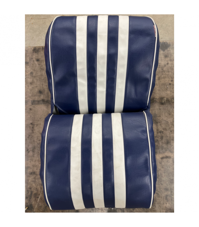 OCCASION GARNITURE SIEGE AV MEHARI BLEU RAYÉ BLANC