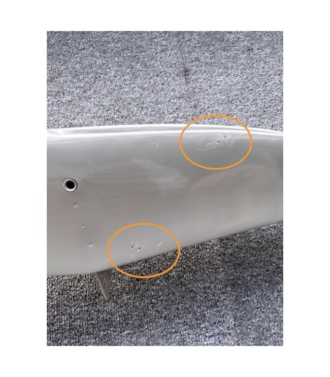 OCCASION - PARE CHOC AVANT 2CV ANCIEN MODELE GRIS ROSE