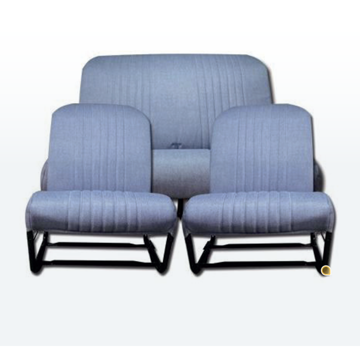 Ensemble sieges avant + banquette arr complet jeans clair symetrique pour 2cv