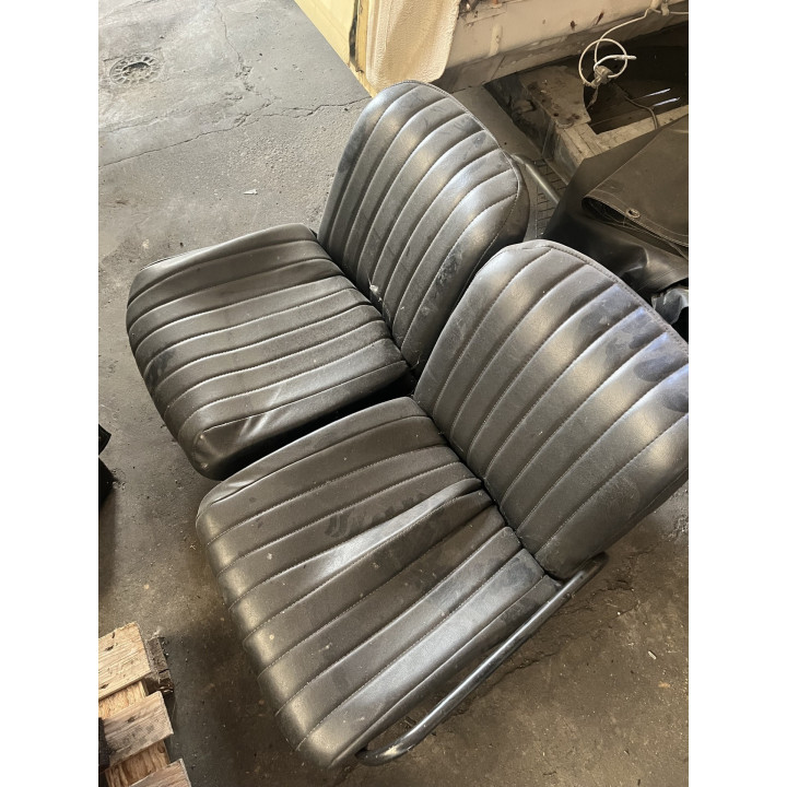 LOT DE 2 SIEGES + BANQUETTE ARR MEHARI SKAI NOIR - OCCASION