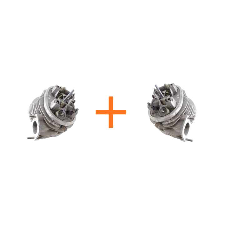 PAIRE DE CULASSES 602cc NEUVE + SOUPAPES NEUVES